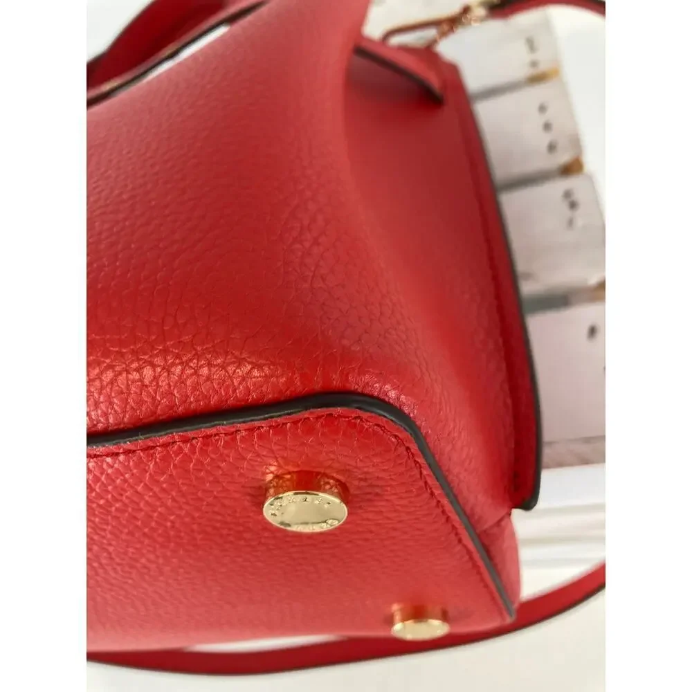 MICHAEL KORS LARGE RED PEBBLED LEATHER CROSSBODY BAG - Picture 8 of 15